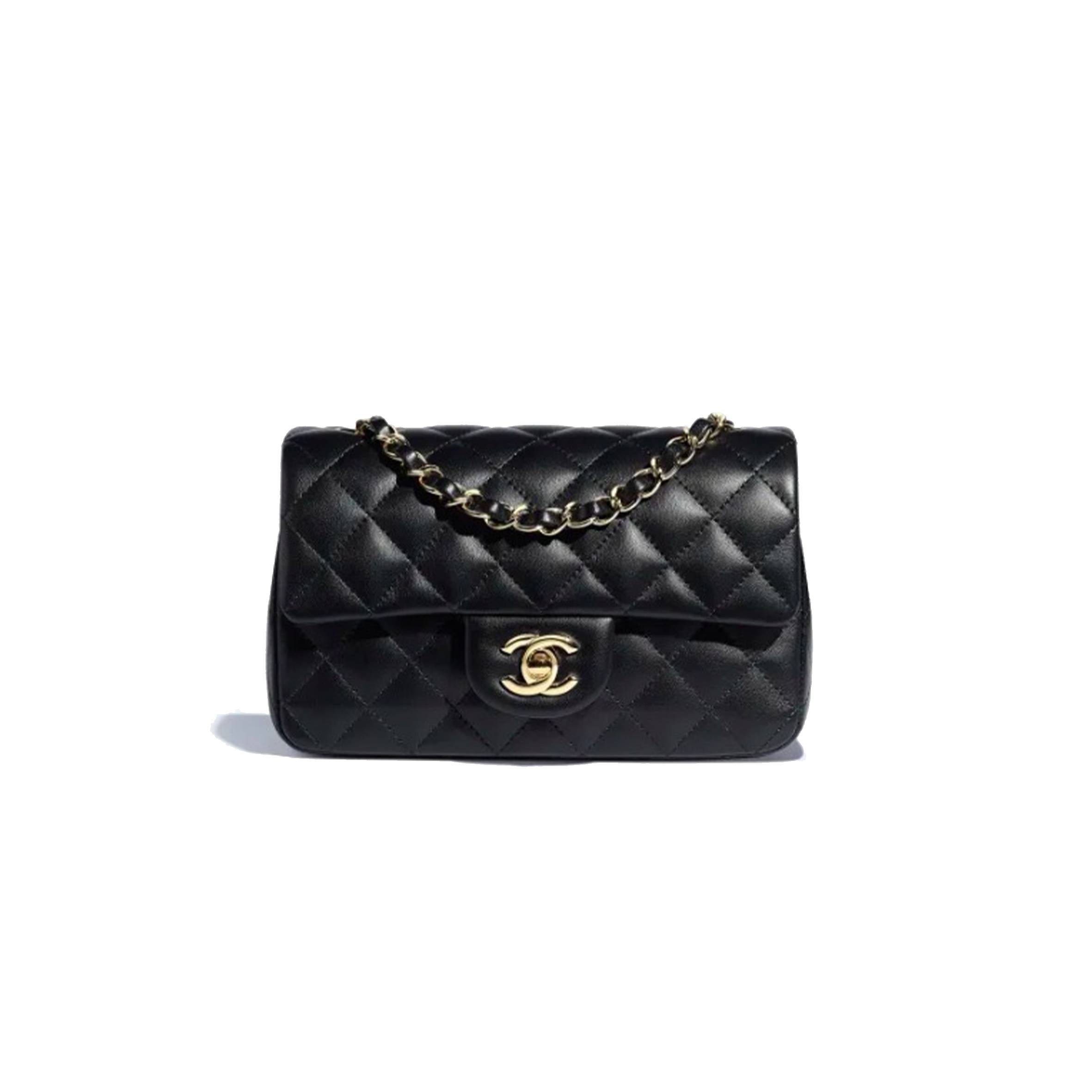 Ch*el mini flap bag gold hardware a69900 y04059 94305 (20*12*6cm)